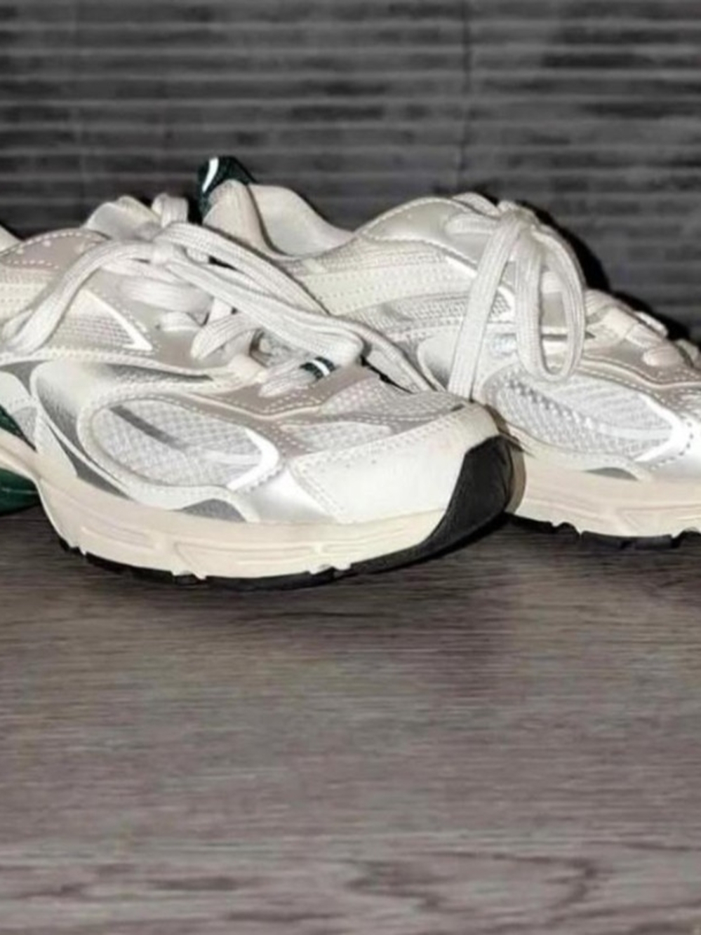 H&M White and Green Women's Sneakers
